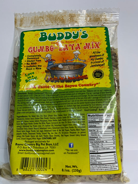 Buddy's Down Da Bayou Gumbo-Laya Mix 8.1 oz Bag